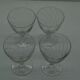 4 verres à vin  ou eau en cristal gravé