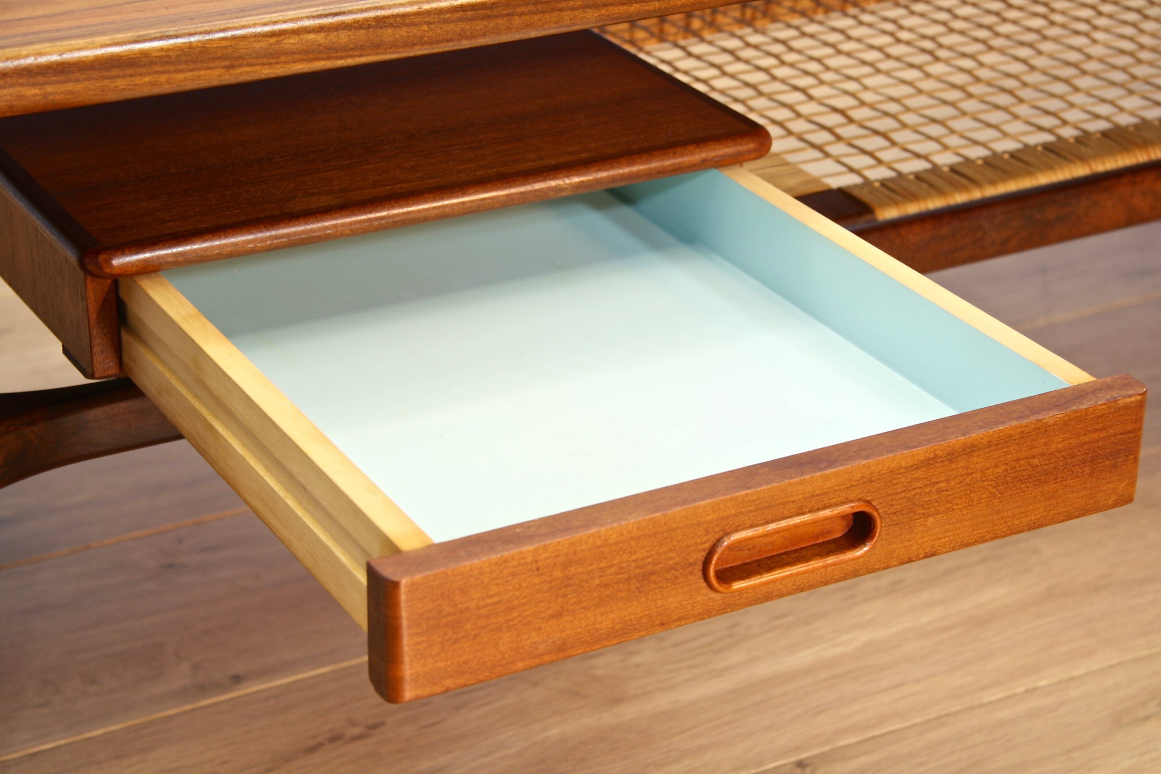 Danish coffee table with drawer in teak, 1960s