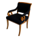 Biedermeier Armchair, Solid Beech, Black Boucle, South Germany circa 1830