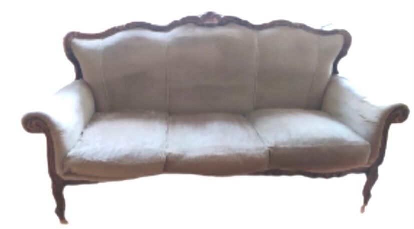 Louis XV Style Velvet Sofa