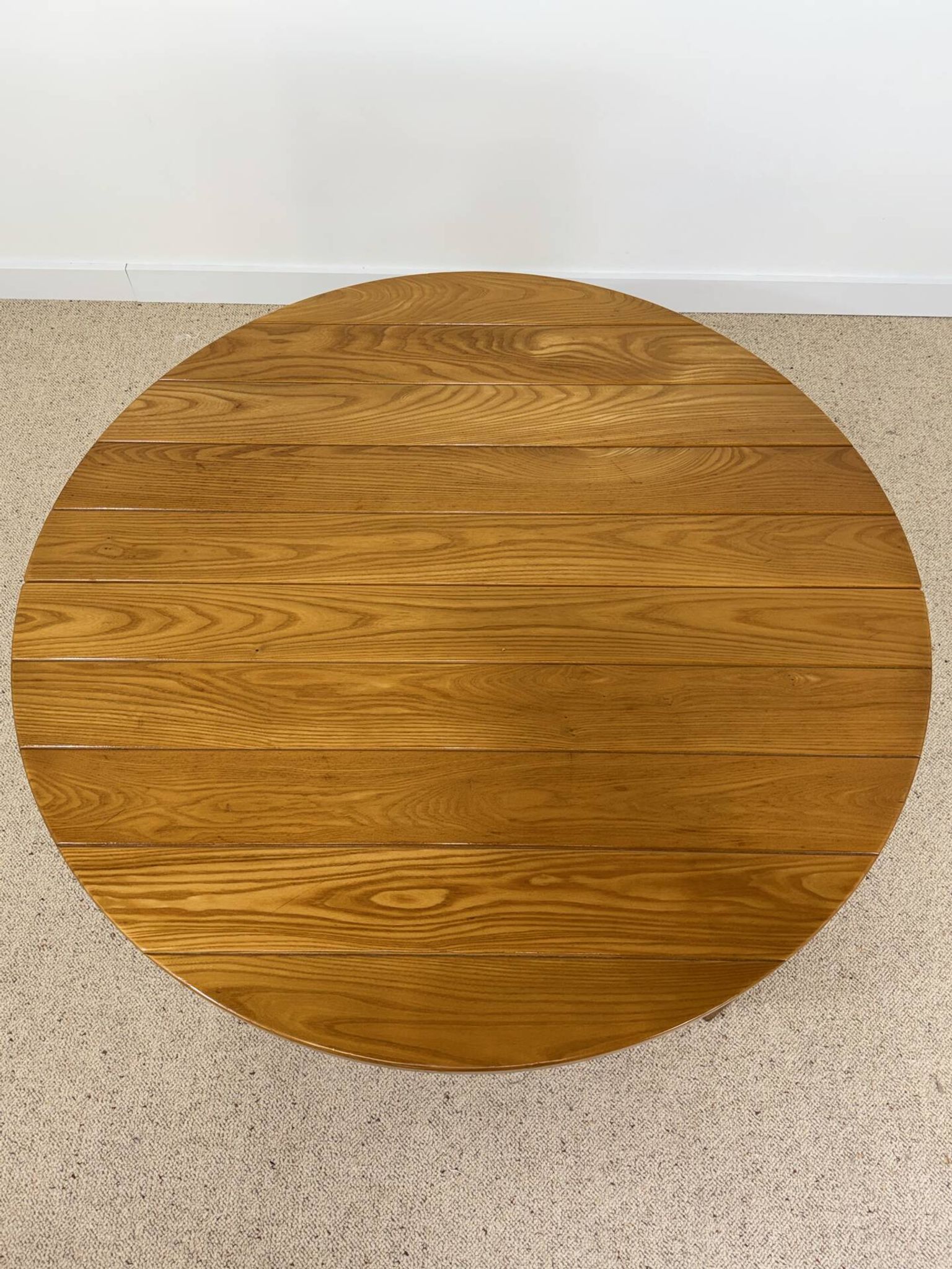 Vintage extendable round table in the spirit of Atelier Chauvin S.A. – 1970s