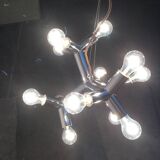 Atomic 12 HL suspension light in Espace style, mid-20th century, Austrian, by J.T. Kalmar, 1960s.