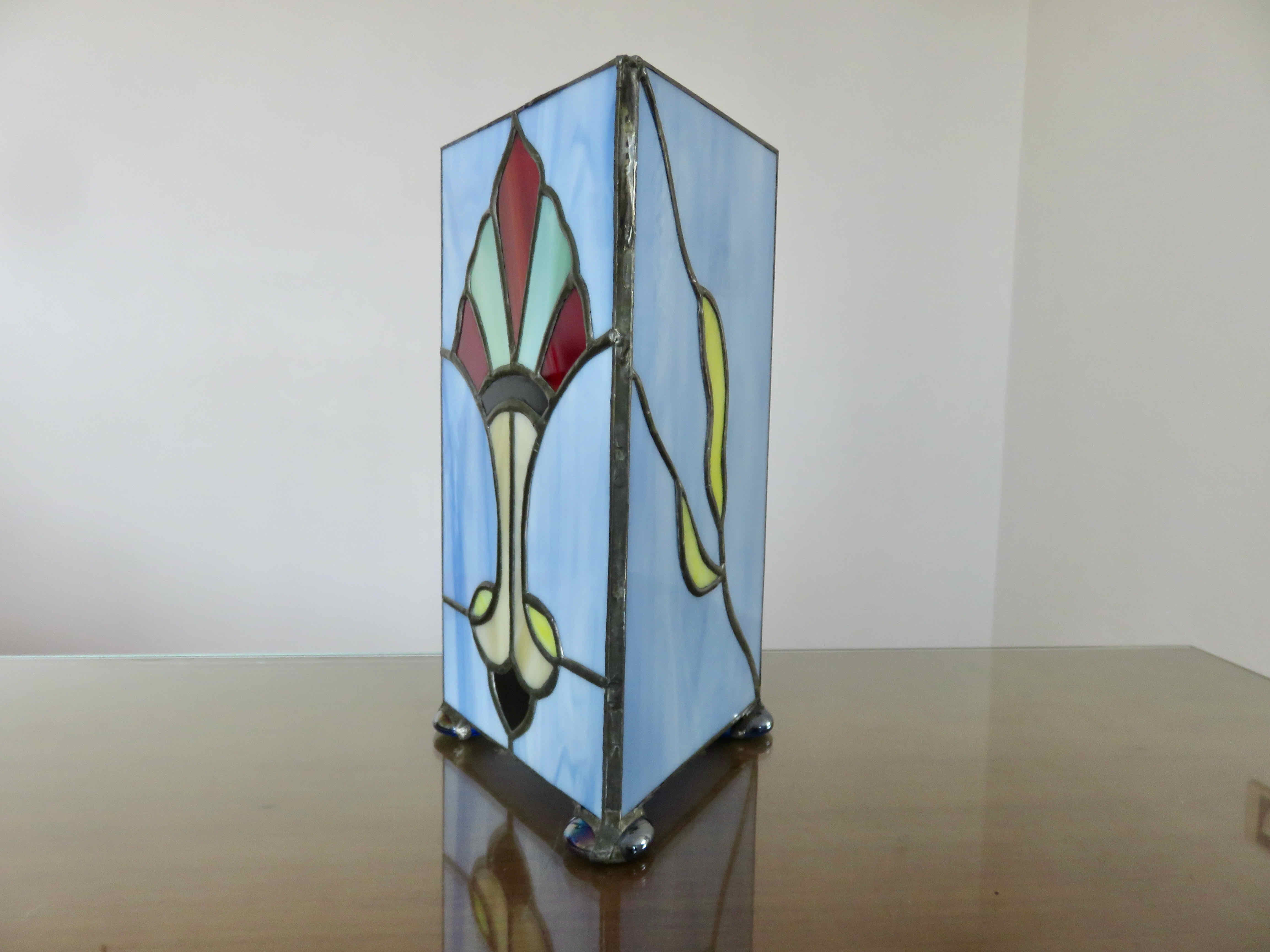 Art deco lamp in glass paste