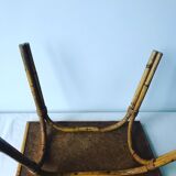 Rattan and ceramic coffee table