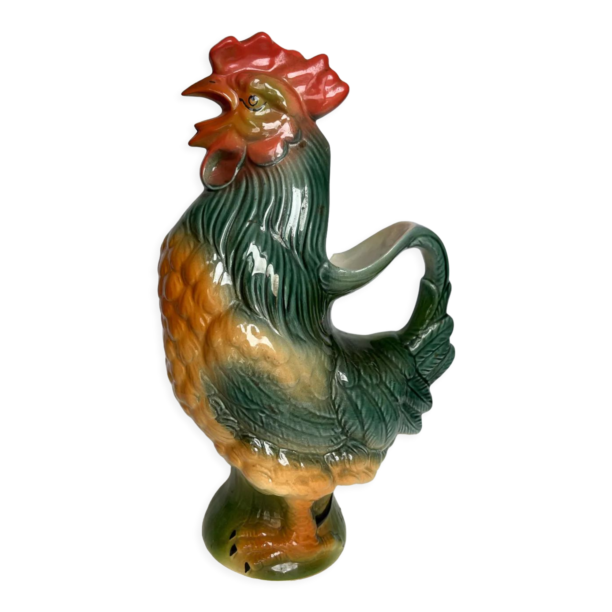 Ceramic rooster pitcher