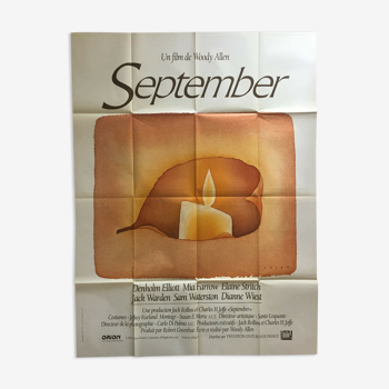 Affiche cinéma "September" Woody Allen Folon 120x160cm 1987