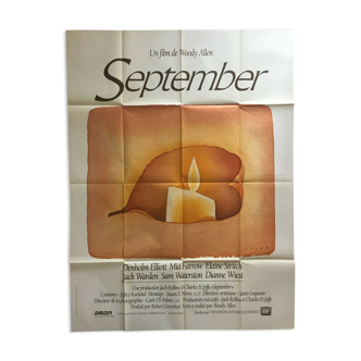 Affiche cinéma "September" Woody Allen Folon 120x160cm 1987