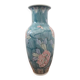 Vintage porcelain vase with hand-painted floral decoration, 36cm.