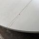 Louis Philippe round dining table with folding shutters repainted in beige grey