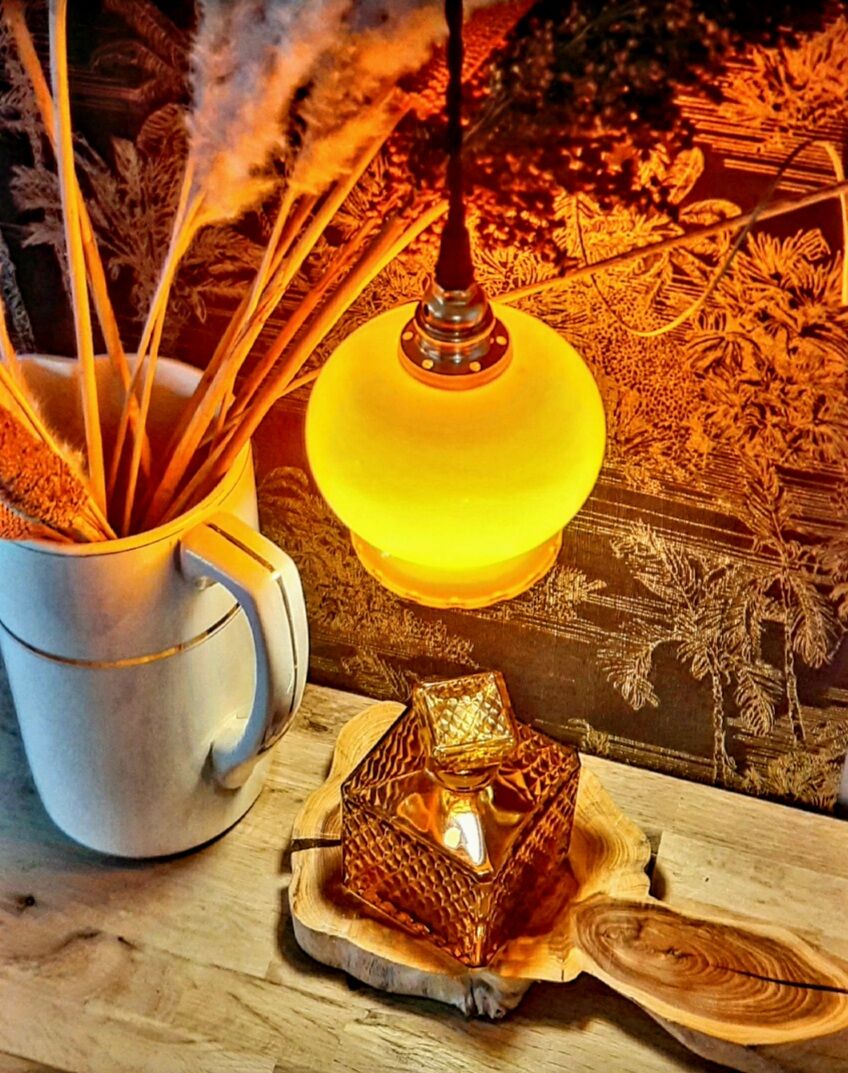 Vintage orange lamp