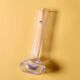 Small Vintage Clear Single Flower Glass Vase / Pukeberg / Sweden / 1960s