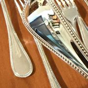 Christofle pearls, dessert cutlery 12 forks 12 spoons 17cm