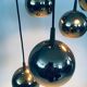 Golden Cascade 5-Ball Ceiling Lamp, Italy, 1980s