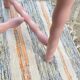 Tripod stool with spool legs in ballerina pink