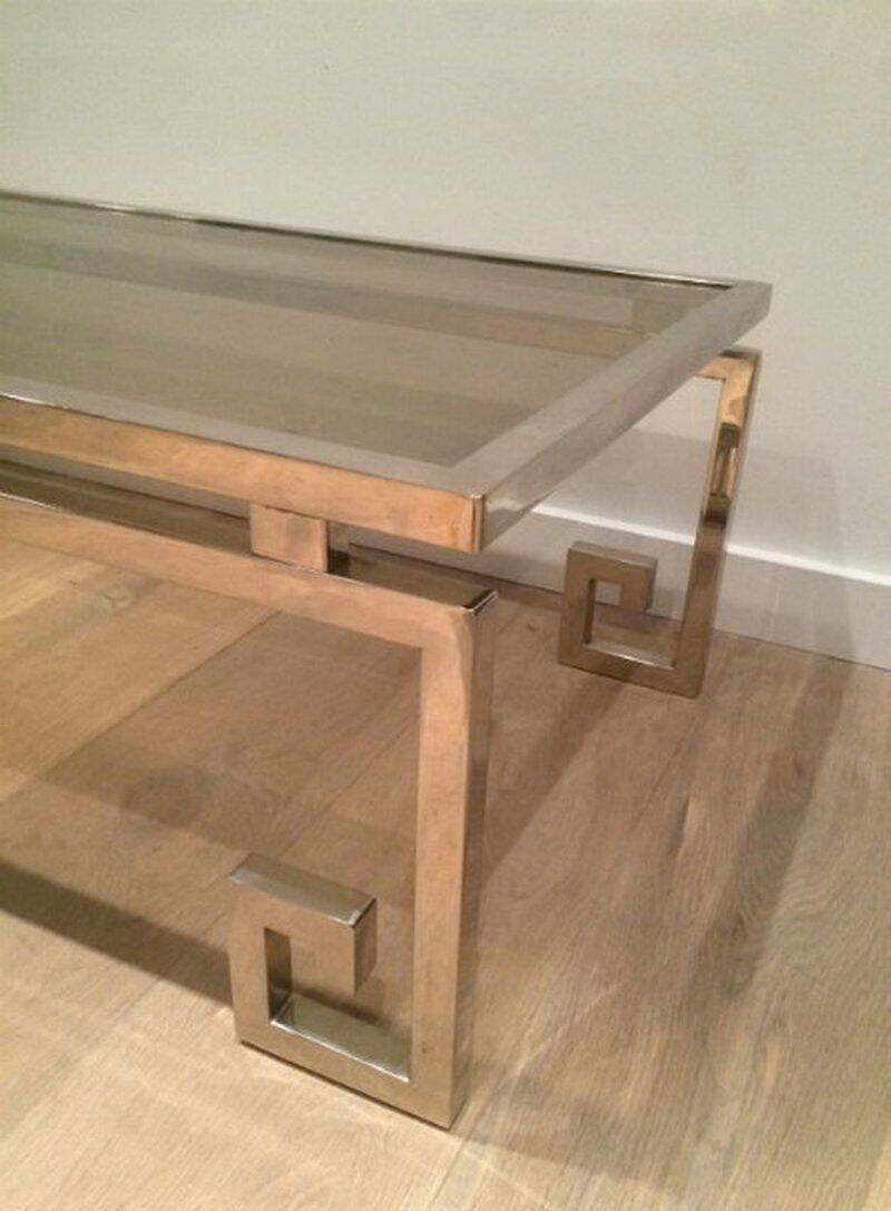 Very beautiful chrome coffee table