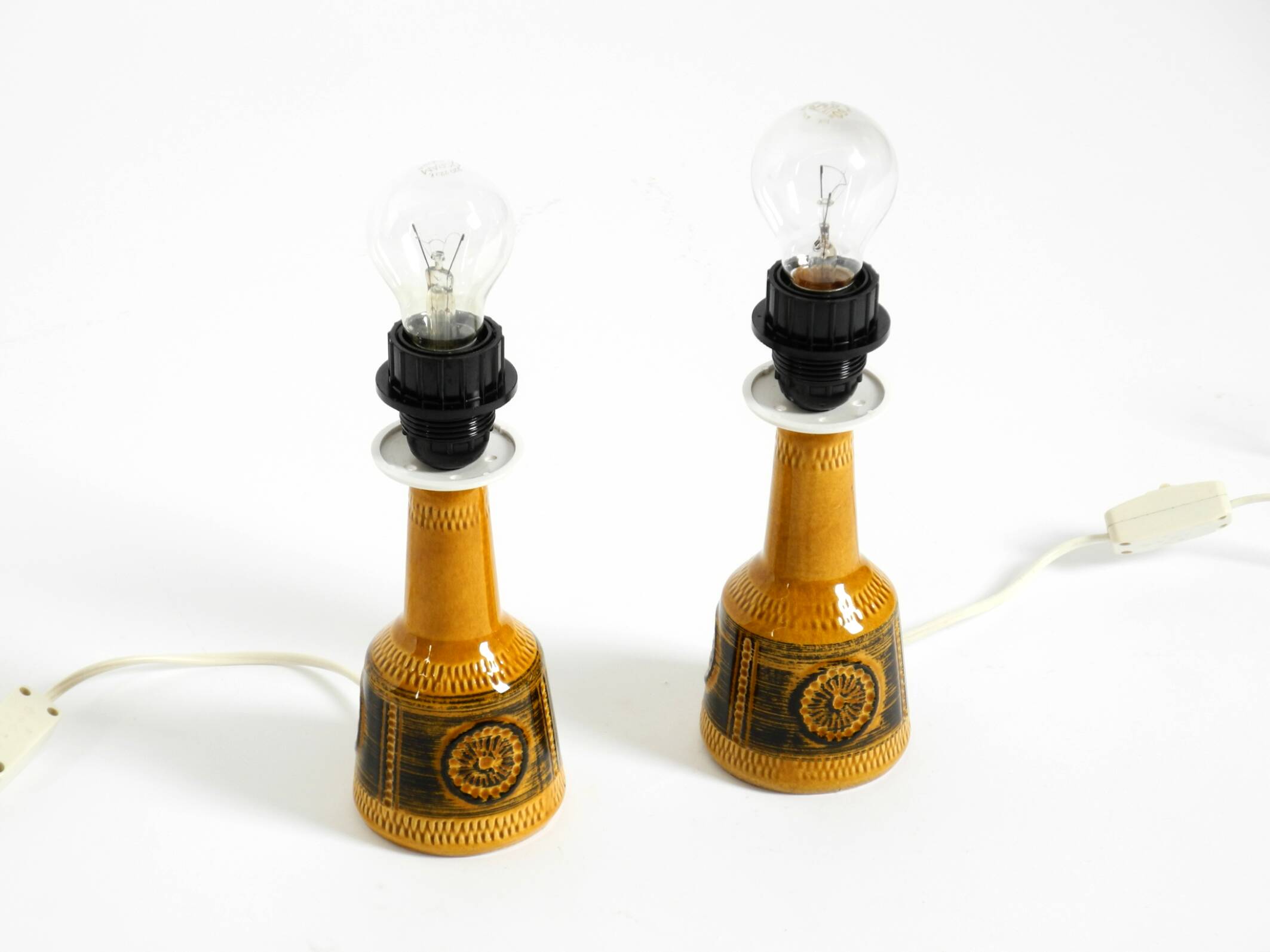 A pair of beautiful small ceramic table lamps by Cloos & Co., 1960s