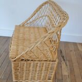 Rattan and wicker toy box