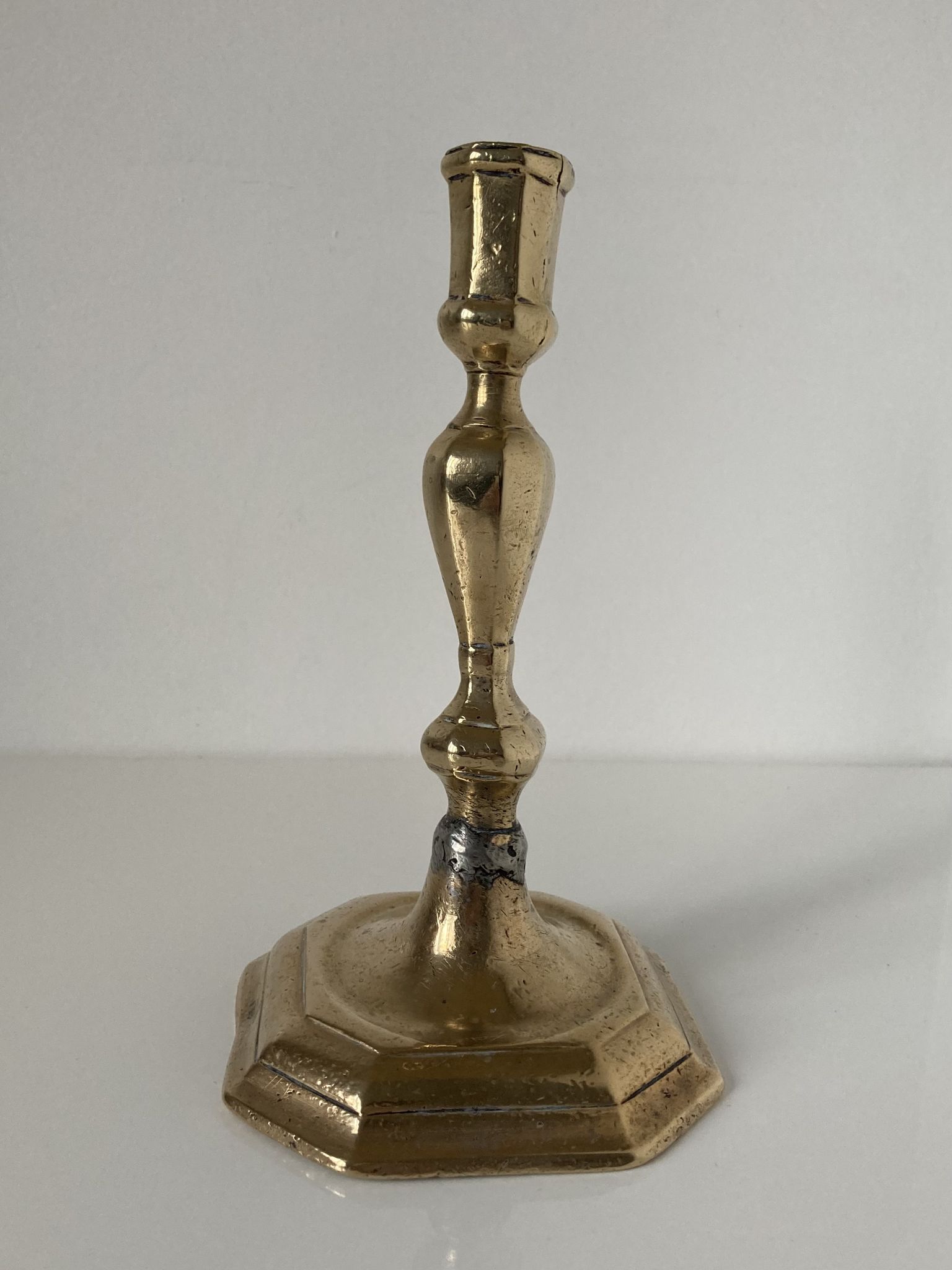 Louis XIV style bronze candle holder