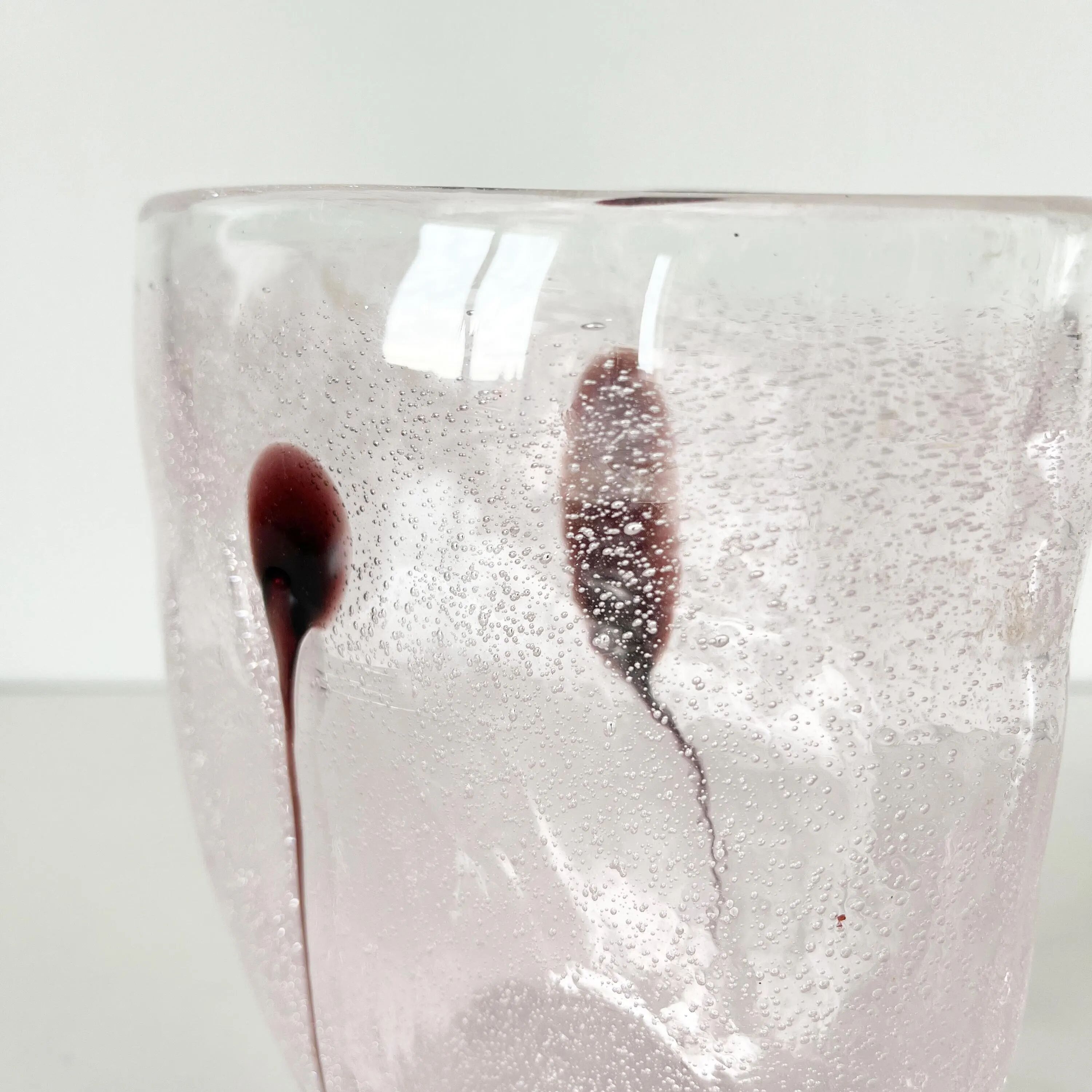 Bubble glass vase Kosta Boda Sweden 1980