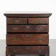 Early 18th century antique English oak chest of drawers with 5 drawers