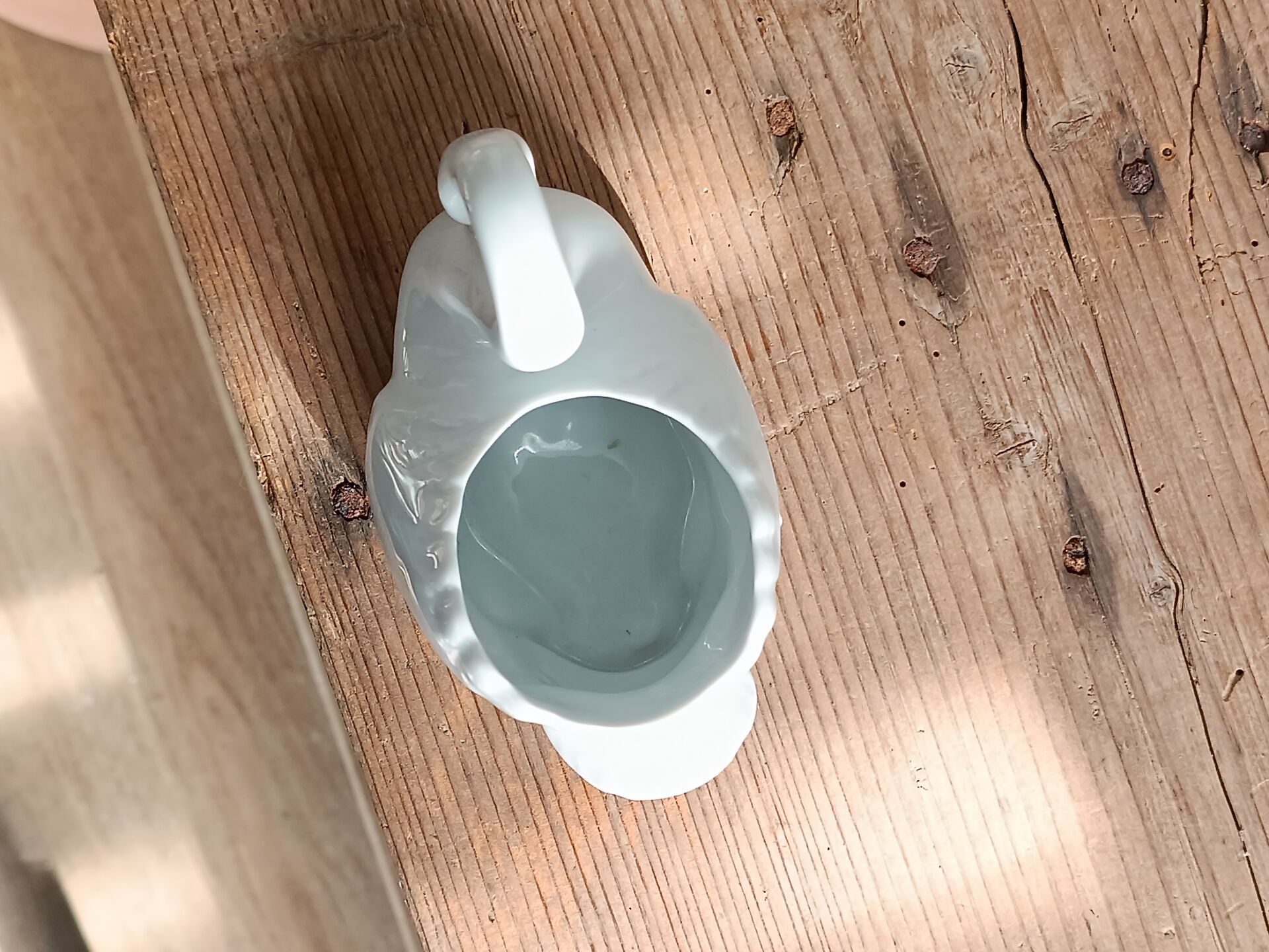Cygne vintage en céramique blanche – cache-pot / vide-poche