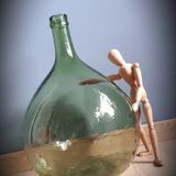 Demi-john 10L round light green sling neck