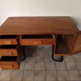 Vintage metal wooden desk and frame