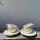4 tasses beige Sarreguemines unies