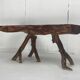 Wabia sabi rustic tree branch side table, Dutch 1960s