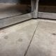 Vintage minimalist dining table chrome teak
