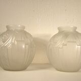 Pair of Art Deco glass vases