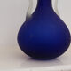 Large vase - sanded blue glass