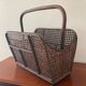 Porte-revue vintage en rotin et cannage
