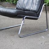 Paire de fauteuils Lange Drabert en cuir 1970