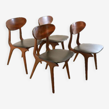 Lot de 4 chaises de salle à manger AWA Louis van Teeffelen 'Ottersum'