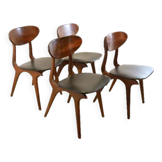 Set of 4 AWA dining chairs Louis van Teeffelen 'Ottersum'