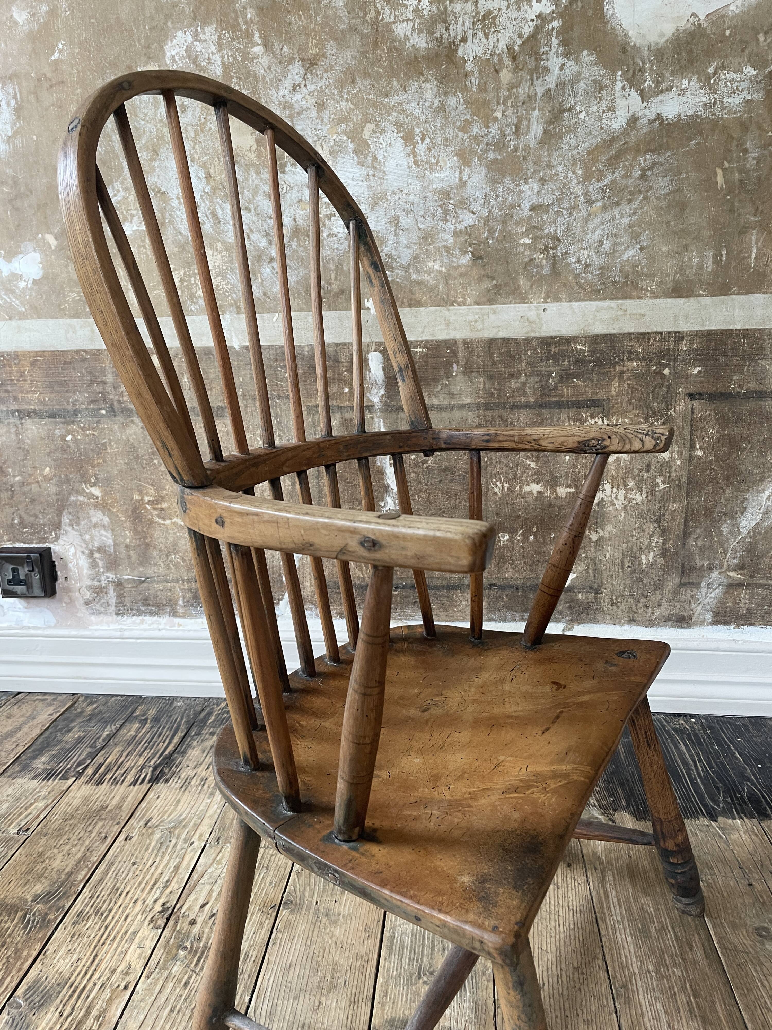 18th / Early 19th Century English Vernacular Windsor Armchair | Primitive E