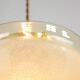 Mid-century Italian Brass and Glass Pendant Lamps, set of 2