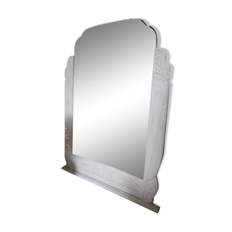 Grey art deco mirror