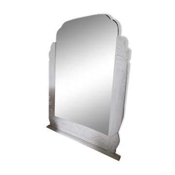 Grey art deco mirror