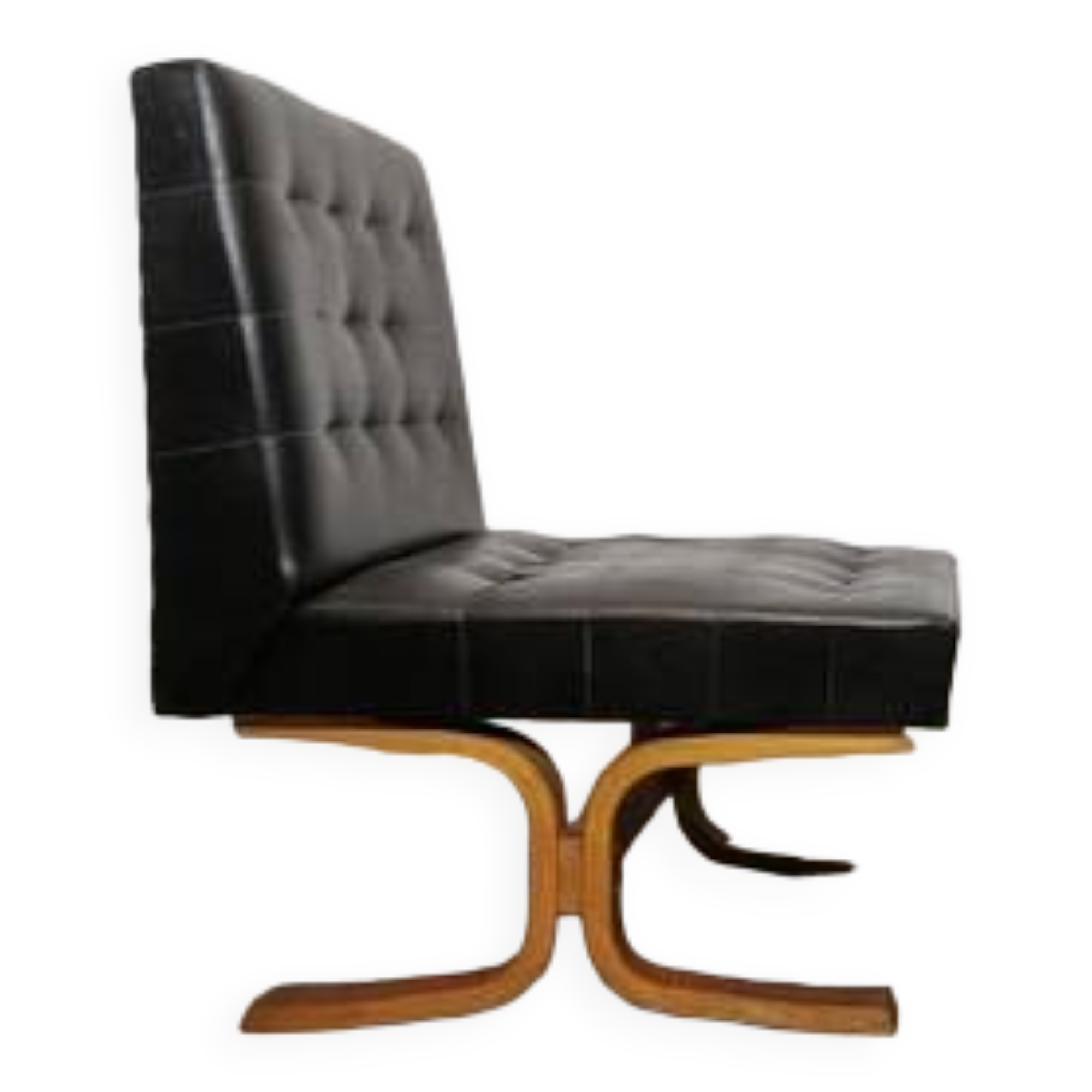 Fauteuil en cuir par Ludvik Volak