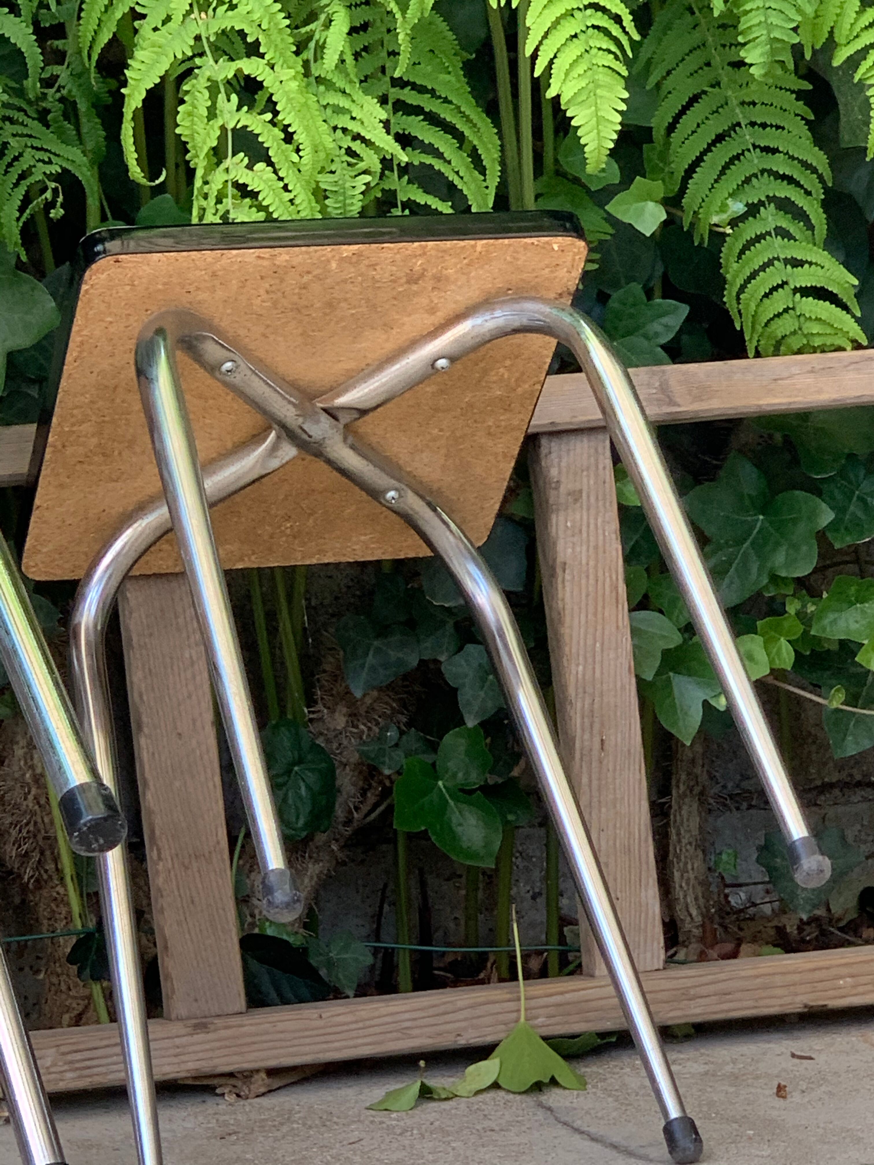 Mismatched formica chairs