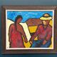 Original Swedish Oil on Canvas – “The Exchange” by Rollo – Signed – Vintage