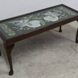 1940 Needlewoman Shop London Coffee Table Embroidery Under Glass