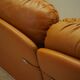Orange leather sofa, Space Age design, 1960s, production: Italy