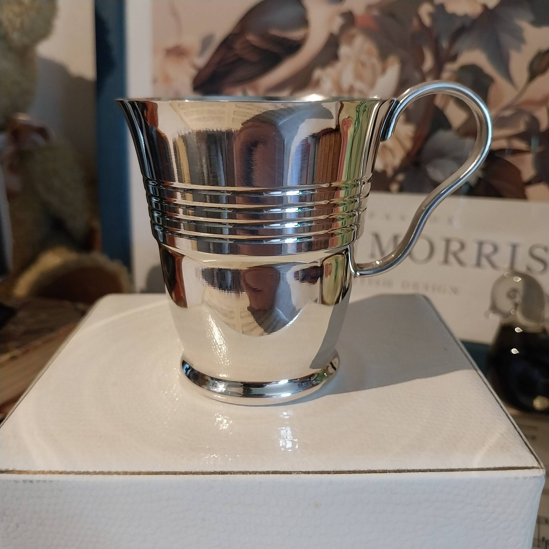 Antique silver-plated cup of Saint Medard