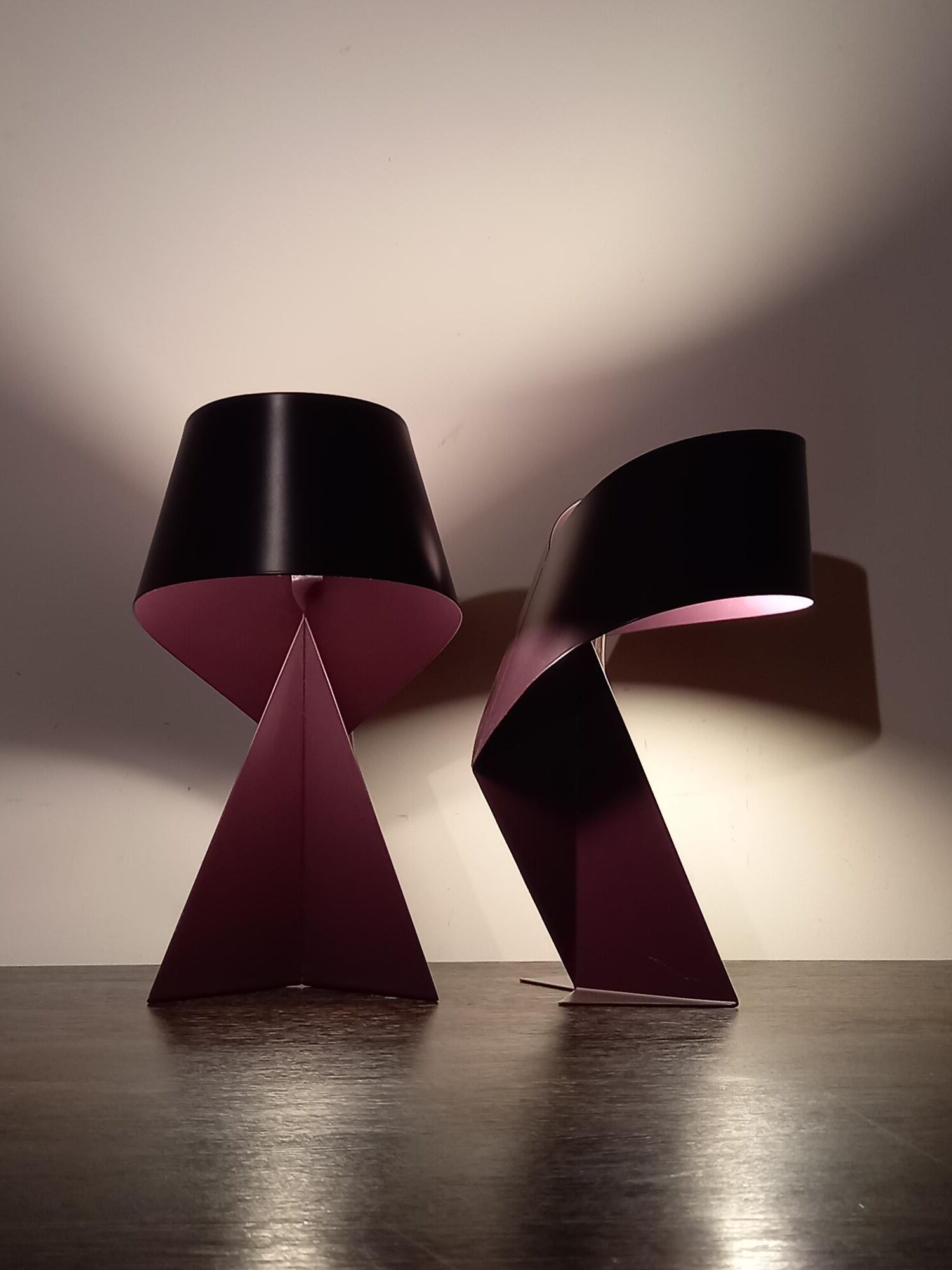 Pair of Ribbon lamps