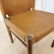 Vintage Janez Lajovic Leather Dining Chair: Mid-Century Modern 1980s