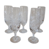 5 crystal champagne flutes