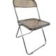 Folding office chair in smoked plexiglass by Giancarlo Piretti, Castelli edition